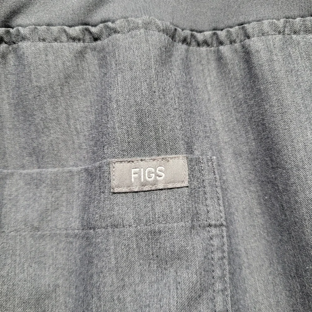 FIGS Women Scrub Pants XLT Gray Yola Skinny Cargo Pockets 31